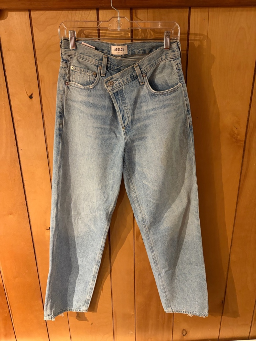Agolde Light Blue Denim High-Rise Jeans